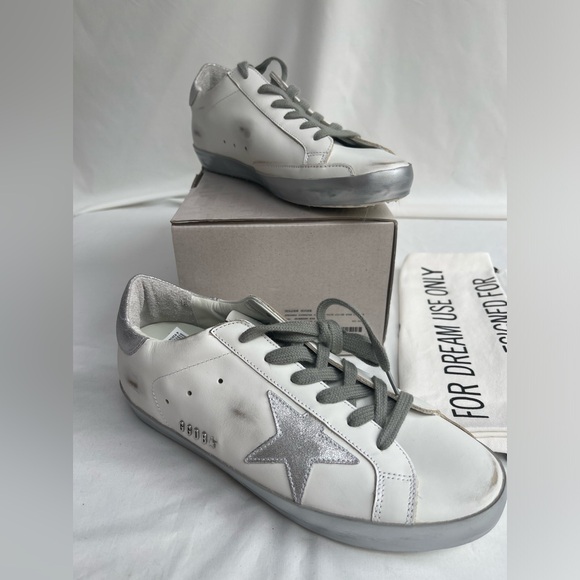 Golden Goose super star silver size 39 for US 8.5 new in box. - Picture 1 of 15